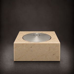 Marmer beige 120×120×40mm met inzparing voor de asbewaarder